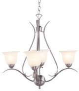 Mid. Chandeliers Glass Up by Trans Globe Imports ( 110 | 9280 BN Aspen ) 