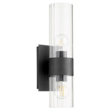 Sconces Single Glass by Quorum ( 19 | 5826-2-69 5827 Clear Fluted Wall Mounts ) 