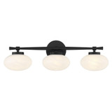 Bathroom Fixtures Three Lights by Savoy House ( 51 | 8-1050-3-BK Barrow ) 