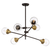 Mid. Chandeliers Starburst by Quoizel ( 10 | TNC5006WT Trance ) 