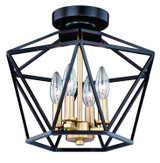Semi-Flush Mts. Cage by Vaxcel ( 63 | C0174 Turin ) 