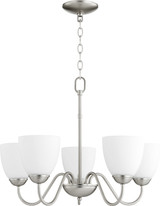 Mid. Chandeliers Glass Up by Quorum ( 19 | 6041-5-65 6041 Chandeliers ) 
