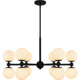 Mid. Chandeliers Geometric/Linear by Quoizel ( 10 | PCELS5031MBK Elser ) 