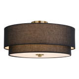 Semi-Flush Mts. Drum Shade by Vaxcel ( 63 | C0308 Burnaby ) 
