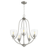 Mid. Chandeliers Glass Up by Quorum ( 19 | 6069-5-265 Barkley ) 