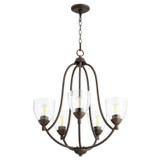 Mid. Chandeliers Glass Up by Quorum ( 19 | 6069-5-286 Barkley ) 