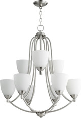 Mid. Chandeliers Glass Up by Quorum ( 19 | 6069-9-65 Barkley ) 