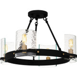 Semi-Flush Mts. Candle by Quoizel ( 10 | GLC1720MBK Gloucester ) 