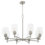 Mid. Chandeliers Glass Up by Quorum ( 19 | 6112-8-65 Wallinger ) 