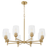Mid. Chandeliers Glass Up by Quorum ( 19 | 6112-8-80 Wallinger ) 