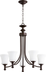 Mid. Chandeliers Glass Up by Quorum ( 19 | 6122-5-86 Rossington ) 
