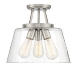 Semi-Flush Mts. Glass Down by Savoy House ( 51 | 6-1024-3-SN Calhoun ) 