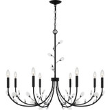 Large Chandeliers Candle by Quoizel ( 10 | HEI5040MBK Heiress ) 