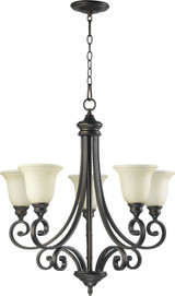 Mid. Chandeliers Glass Up by Quorum ( 19 | 6154-5-86 Bryant ) 
