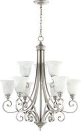 Mid. Chandeliers Glass Up by Quorum ( 19 | 6154-9-64 Bryant ) 