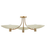 Semi-Flush Mts. Geometric/Linear by Troy Lighting ( 67 | C1441-PBR/SSD Wolfe ) 
