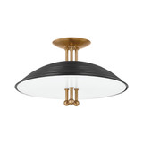 Semi-Flush Mts. Glass Down by Troy Lighting ( 67 | C4416-PBR/SBK Larkin ) 