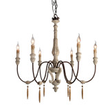 Mid. Chandeliers Candle by Terracotta Designs ( 374 | H5108-6 Marietta ) 