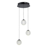 Mini Chandeliers Multi-Port/Cascade by Trans Globe Imports ( 110 | MDN-1633 BK Sunburst ) 