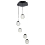 Mid. Chandeliers Multi-Port/Cascade by Trans Globe Imports ( 110 | MDN-1635 BK Sunburst ) 