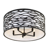 Semi-Flush Mts. Drum Shade by Varaluz ( 137 | 348S05CB Kato ) 