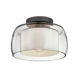 Flush Mounts Drum Shade by Troy Lighting ( 67 | C7560-GRA Candace ) 