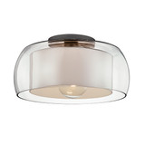 Flush Mounts Drum Shade by Troy Lighting ( 67 | C7561-GRA Candace ) 