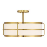 Semi-Flush Mts. Drum Shade by Savoy House ( 51 | 6-4193-4-322 Chauncey ) 