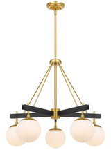 Mid. Chandeliers Glass Down by Varaluz ( 137 | 352C05BLSB Allie ) 