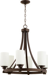 Mid. Chandeliers Glass Up by Quorum ( 19 | 6207-6-86 Lancaster ) 