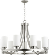 Mid. Chandeliers Glass Up by Quorum ( 19 | 6207-9-65 Lancaster ) 