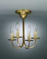 Semi-Flush Mts. Candle by Northeast Lantern ( 196 | 904F-AB-LT4 Flush Mount ) 