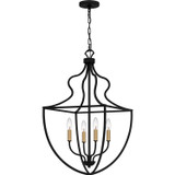 Foyer/Hall Lanterns Open Frame by Quoizel ( 10 | QP6215MBK Quoizel Pendant ) 