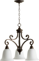 Mid. Chandeliers Glass Down by Quorum ( 19 | 6354-3-186 Bryant ) 