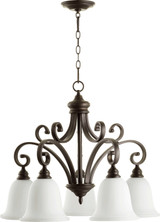 Mid. Chandeliers Glass Down by Quorum ( 19 | 6354-5-186 Bryant ) 