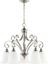 Mid. Chandeliers Glass Down by Quorum ( 19 | 6354-5-64 Bryant ) 