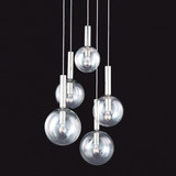 Mid. Chandeliers Multi-Port/Cascade by Sonneman ( 69 | 3765.35 Bubbles ) 