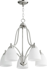 Mid. Chandeliers Glass Down by Quorum ( 19 | 6369-5-65 Barkley ) 