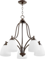 Mid. Chandeliers Glass Down by Quorum ( 19 | 6369-5-86 Barkley ) 