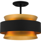 Semi-Flush Mts. Drum Shade by Quoizel ( 10 | QSF5570EK Quoizel Semi-Flush Mount ) 