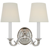 Sconces Double Candle by Visual Comfort Signature ( 268 | TOB 2121PN-L Channing ) 