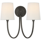 Sconces Double Candle by Visual Comfort Signature ( 268 | TOB 2126BZ-L Reed ) 