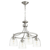 Mid. Chandeliers Glass Down by Quorum ( 19 | 6422-4-265 Rossington ) 