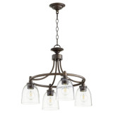 Mid. Chandeliers Glass Down by Quorum ( 19 | 6422-4-286 Rossington ) 