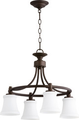 Mid. Chandeliers Glass Down by Quorum ( 19 | 6422-4-86 Rossington ) 