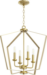 Foyer/Hall Lanterns Open Frame by Quorum ( 19 | 894-4-80 4LT Entry Series ) 
