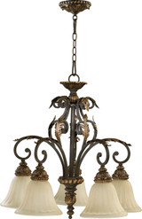 Mid. Chandeliers Glass Down by Quorum ( 19 | 6457-5-44 Rio Salado ) 