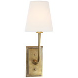 Sconces Single Candle by Visual Comfort Signature ( 268 | TOB 2190HAB-L Hulton ) 