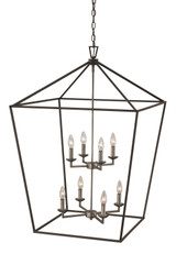 Foyer/Hall Lanterns Open Frame by Trans Globe Imports ( 110 | 10265 PC/BK Lacey ) 
