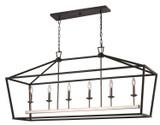 Linear/Island 4 Light + by Trans Globe Imports ( 110 | 10267 PC/BK Lacey ) 